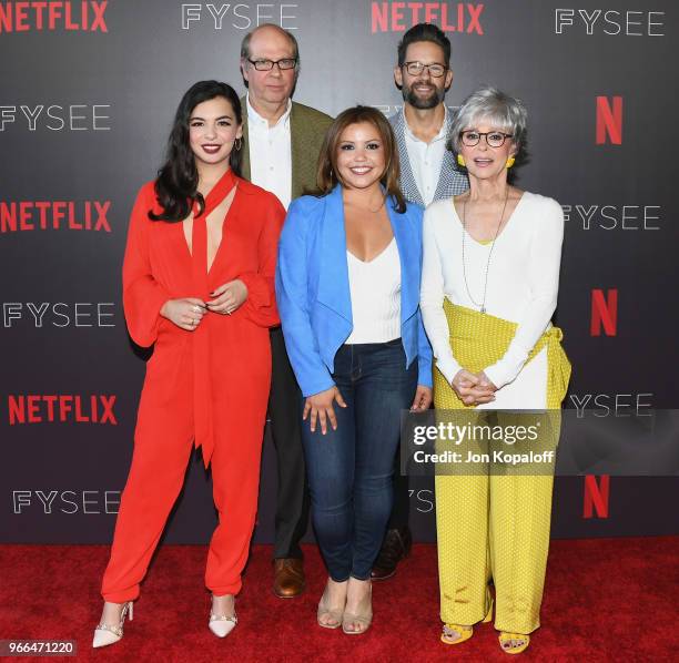 Isabella Gomez, Stephen Tobolowsky, Justina Machado, Todd Grinnell and Rita Moreno attend #NETFLIXFYSEE Event For "One Day At A Time" at Netflix...