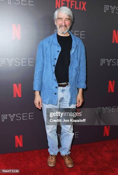 Sam Waterson attends #NETFLIXFYSEE Event For "Grace And Frankie" at Netflix FYSEE At Raleigh Studios on June 2, 2018 in Los Angeles, California.