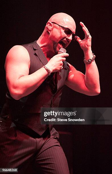 Lead singer Geoff Tate of Queensryche performs on stage at Route 66 Casino�s Legends Theater on February 12th, 2010 in Albuquerque, New Mexico.