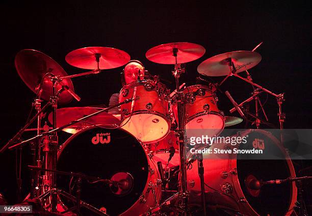 Drummer Scott Rockenfield of Queensryche performs on stage at Route 66 Casino�s Legends Theater on February 12th, 2010 in Albuquerque, New Mexico.