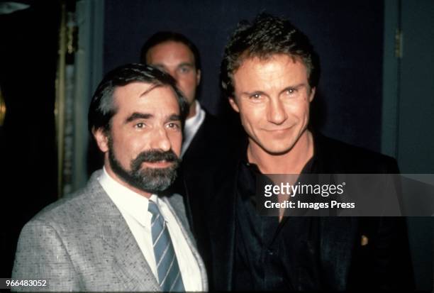 Martin Scorsese and Harvey Keitel circa 1984 in New York.
