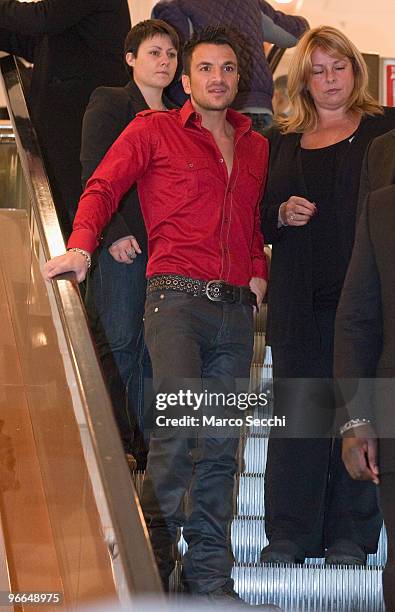 Peter Andre attends a photocall to promote his new women's fragrance - Unconditional - for fans at Selfridges on February 13, 2010 in London, England.