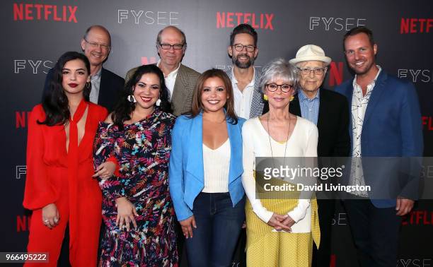 Actress Isabella Gomez, executive producers Mike Royce and Gloria Calderon Kellett, actors Stephen Tobolowsky, Justina Machado, Todd Grinnell and...