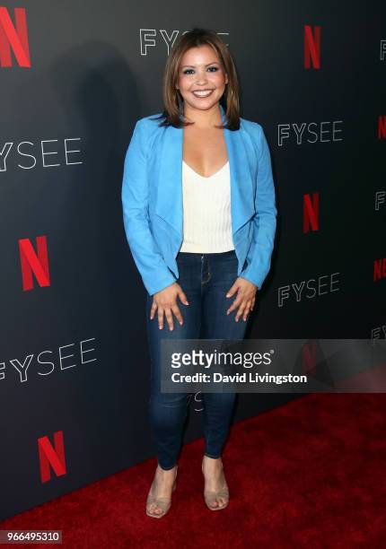 Actress Justina Machado attends the #NETFLIXFYSEE event for "One Day at a Time" at Netflix FYSEE at Raleigh Studios on June 2, 2018 in Los Angeles,...