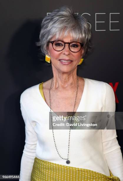 Actress Rita Moreno attends the #NETFLIXFYSEE event for "One Day at a Time" at Netflix FYSEE at Raleigh Studios on June 2, 2018 in Los Angeles,...