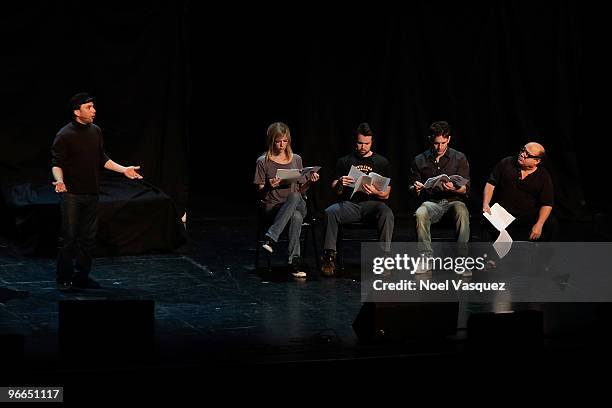 Charlie Day, Kaitlin Olson, Rob McElhenney, Glenn Howerton and Danny DeVito perform at the "It's Always Sunny In Philadelphia" And "Family Guy" live...