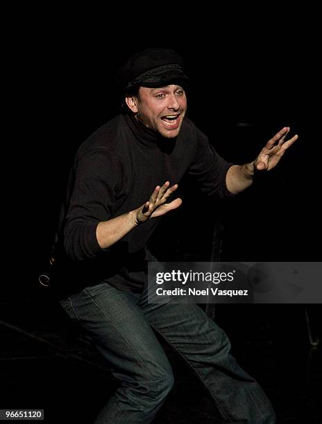 Charlie Day performs at the "It's Always Sunny In Philadelphia" And "Family Guy" live show on February 12, 2010 in Universal City, California.