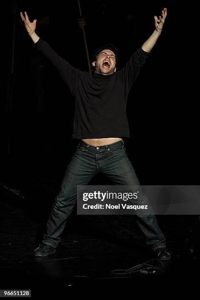 Charlie Day performs at the "It's Always Sunny In Philadelphia" And "Family Guy" live show on February 12, 2010 in Universal City, California.