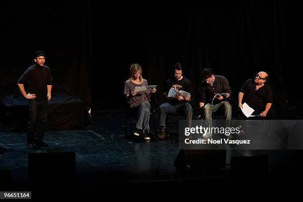 Charlie Day, Kaitlin Olson, Rob McElhenney, Glenn Howerton and Danny DeVito perform at the "It's Always Sunny In Philadelphia" And "Family Guy" live...