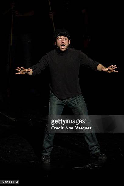 Charlie Day performs at the "It's Always Sunny In Philadelphia" And "Family Guy" live show on February 12, 2010 in Universal City, California.
