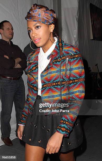 Solange Knowles is seen around Bryant Park during Mercedes-Benz Fashion Week Fall 2010 on February 12, 2010 in New York City.