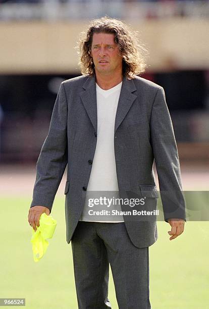 Senegal Coach Bruno Metsu during the FIFA 2002 World Cup Qualifier against Morocco played at the Stade Leopold Sedar Senghor in Dakar, Senegal. \...