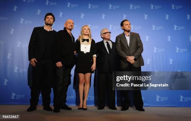 Actors Mark Ruffalo, Sir Ben Kingsley, actress Michelle Williams, director Martin Scorsese and Leonardo DiCaprio attend the 'Shutter Island'...