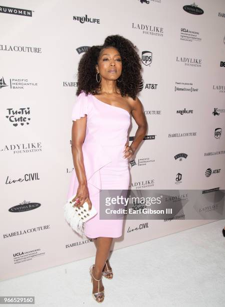 Angela Bassett attends the Ladylike Foundation's 2018 Annual Women Of Excellence Scholarship Luncheon at The Beverly Hilton Hotel on June 2, 2018 in...