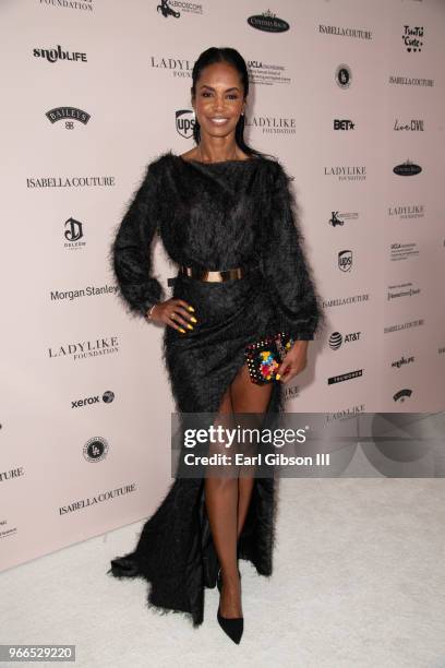 Kim Porter attends the Ladylike Foundation's 2018 Annual Women Of Excellence Scholarship Luncheon at The Beverly Hilton Hotel on June 2, 2018 in...