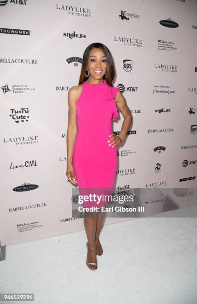 Shaun Robinson attends the Ladylike Foundation's 2018 Annual Women Of Excellence Scholarship Luncheon at The Beverly Hilton Hotel on June 2, 2018 in...