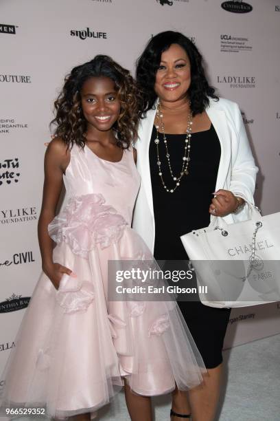 Asia Rochon Fuqua and Lela Rochon attend the Ladylike Foundation's 2018 Annual Women Of Excellence Scholarship Luncheon at The Beverly Hilton Hotel...