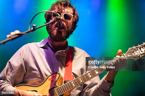 Frank McElroy of Dr. Dog performs live in concert at the Newport Music Hall on February 12, 2010 in Columbus, Ohio.