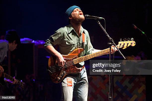 Toby Leaman of Dr. Dog performs live in concert at the Newport Music Hall on February 12, 2010 in Columbus, Ohio.
