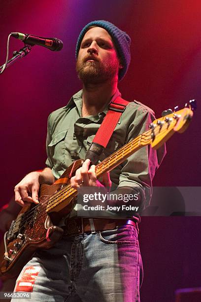 Toby Leaman of Dr. Dog performs live in concert at the Newport Music Hall on February 12, 2010 in Columbus, Ohio.