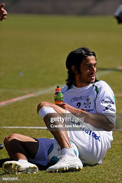 Santos' Jonathan Lacerda during a training session at the TSM on February 12, 2010 in Torreon, Mexico.