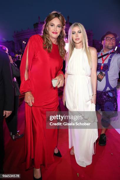 Caitlyn Jenner and Sophia Hutchins during the Life Ball 2018 at City Hall on June 2, 2018 in Vienna, Austria. The Life Ball, an annual charity event...