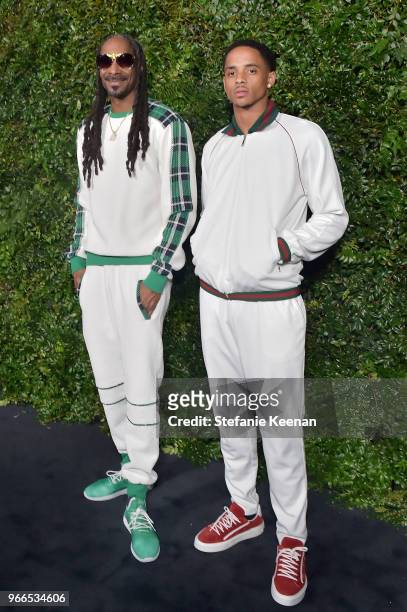Snopp Dogg , wearing Chanel, and Cordell Broadus attend Chanel Dinner Celebrating our Majestic Oceans, A Benefit for NRDC at Private Residence on...