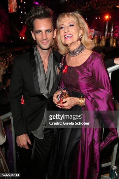 Dagmar Koller, Michael Balgavy during the Life Ball 2018 at City Hall on June 2, 2018 in Vienna, Austria. The Life Ball, an annual charity event...