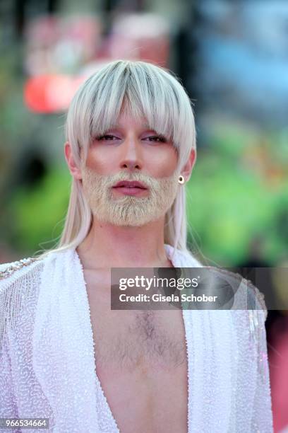 Conchita Wurst during the Life Ball 2018 at City Hall on June 2, 2018 in Vienna, Austria. The Life Ball, an annual charity event raising funds for...