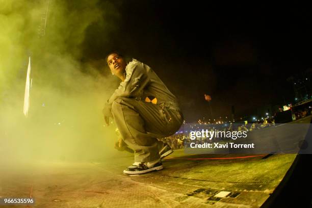 Rocky performs on stage during day 4 of the Primavera Sound Festival on June 2, 2018 in Barcelona, Spain.