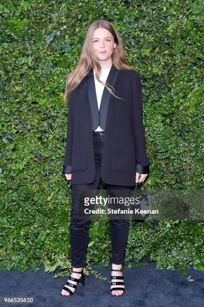 Maggie Rogers, wearing Chanel, attends Chanel Dinner Celebrating our Majestic Oceans, A Benefit for NRDC at Private Residence on June 2, 2018 in...