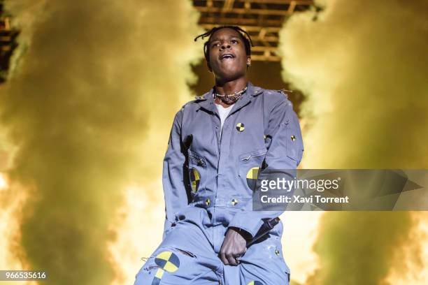 Rocky performs on stage during day 4 of the Primavera Sound Festival on June 2, 2018 in Barcelona, Spain.