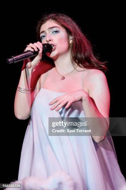 Lorde performs in concert during day 4 of the Primavera Sound Festival on June 2, 2018 in Barcelona, Spain.