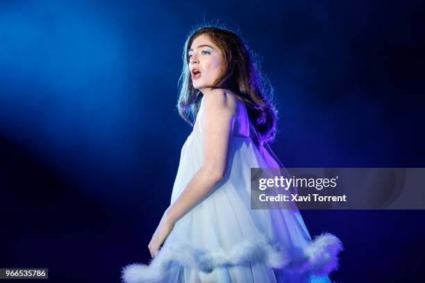 Lorde performs in concert during day 4 of the Primavera Sound Festival on June 2, 2018 in Barcelona, Spain.