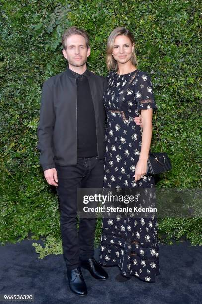 Glenn Howerton and Jill Latiano attend Chanel Dinner Celebrating our Majestic Oceans, A Benefit for NRDC at Private Residence on June 2, 2018 in...