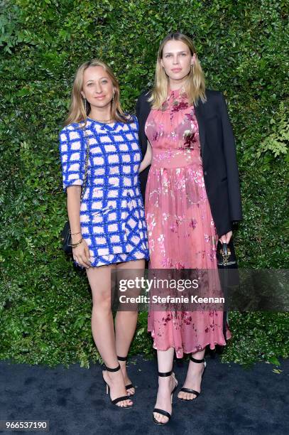 Jennifer Meyer , wearing Chanel, and Sara Foster attend Chanel Dinner Celebrating our Majestic Oceans, A Benefit for NRDC at Private Residence on...