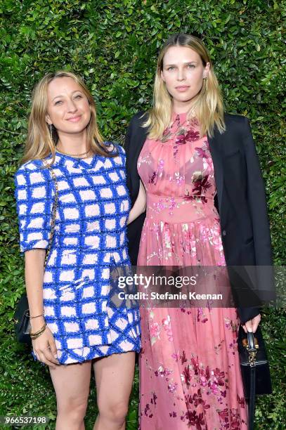 Jennifer Meyer , wearing Chanel, and Sara Foster attend Chanel Dinner Celebrating our Majestic Oceans, A Benefit for NRDC at Private Residence on...