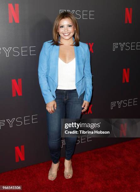 Justina Machado attends the #NETFLIXFYSEE event for 'One Day At A Time' at Netflix FYSEE At Raleigh Studios on June 2, 2018 in Los Angeles,...