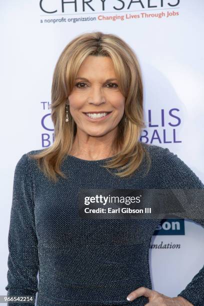 Vanna White attends the 17th Annual Chrysalis Butterfly Ball at Private Residence on June 2, 2018 in Brentwood, California.