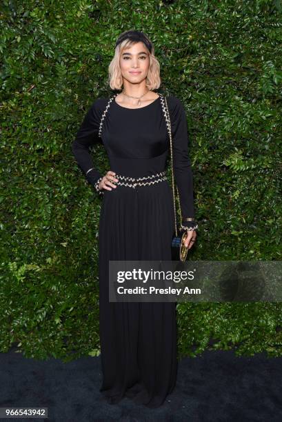 Sofia Boutella attends CHANEL Dinner Celebrating Our Majestic Oceans, A Benefit For NRDC on June 2, 2018 in Malibu, California.