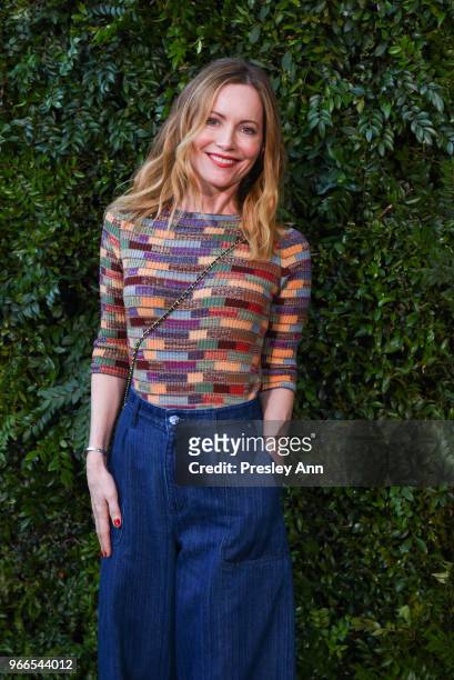 Leslie Mann attends CHANEL Dinner Celebrating Our Majestic Oceans, A Benefit For NRDC on June 2, 2018 in Malibu, California.