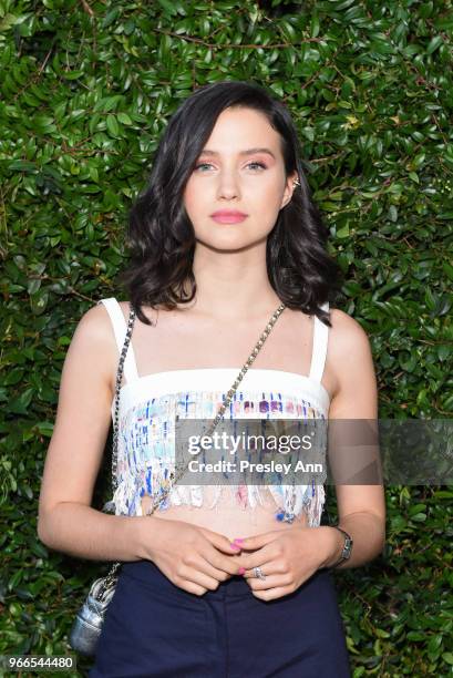 Julia Goldani Telles attends CHANEL Dinner Celebrating Our Majestic Oceans, A Benefit For NRDC on June 2, 2018 in Malibu, California.