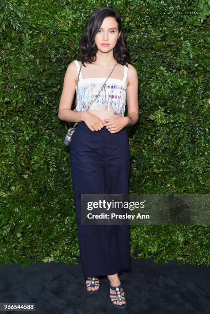 Julia Goldani Telles attends CHANEL Dinner Celebrating Our Majestic Oceans, A Benefit For NRDC on June 2, 2018 in Malibu, California.