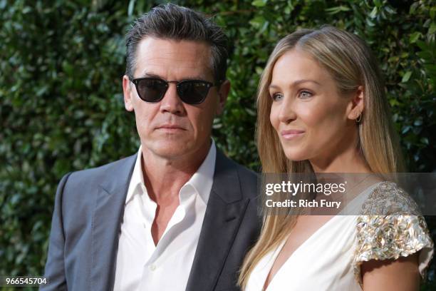 Josh Brolin and Kathryn Boyd attend the CHANEL Dinner Celebrating Our Majestic Oceans, A Benefit For NRDC on June 2, 2018 in Malibu, California.