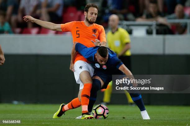 Daley Blind of Holland during the International Friendly match between Slovakia v Holland at the City Arena on May 31, 2018 in Trnava Slovakia