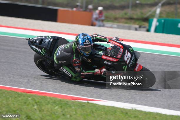 From France, Monster Yamaha Tech 3 Team, Yamaha YZR-M1 2017 during qualifications at the Mugello International Cuircuit for the sixth round of MotoGP...