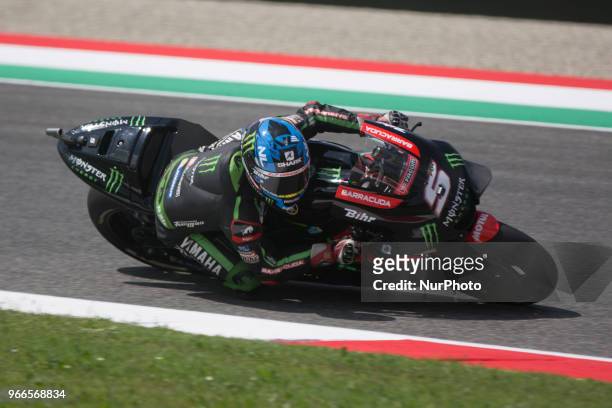From France, Monster Yamaha Tech 3 Team, Yamaha YZR-M1 2017, during qualifications at the Mugello International Cuircuit for the sixth round of...