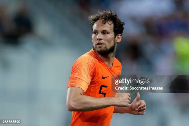 Daley Blind of Holland during the International Friendly match between Slovakia v Holland at the City Arena on May 31, 2018 in Trnava Slovakia