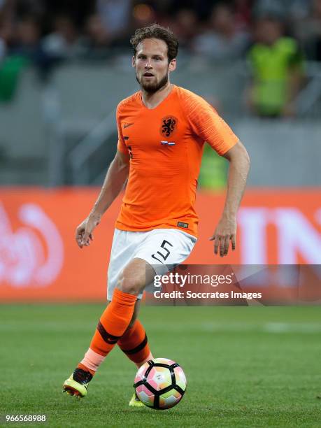 Daley Blind of Holland during the International Friendly match between Slovakia v Holland at the City Arena on May 31, 2018 in Trnava Slovakia