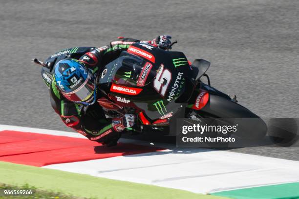 From France, Monster Yamaha Tech 3 Team, Yamaha YZR-M1 2017, during qualifications at the Mugello International Cuircuit for the sixth round of...